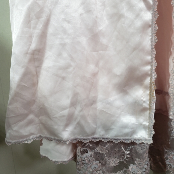 Rare vintage pink Colesce Couture two piece négligée set slip dressing gown - Picture 15 of 15